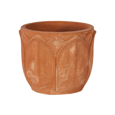 Lotus Flower Terracotta Vase